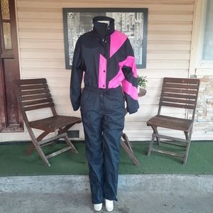 Women's Vintage 80's One Piece Snow Ski Overall Size 14